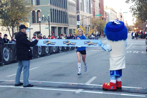 Jennifer Osterhage is the 2011 women's winner of the Louisville Sports Commission Half Marathon