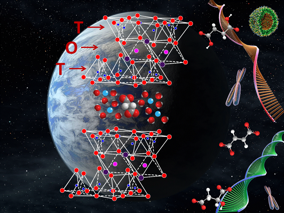 Illustration that connects the synthesis of clays and the origin of metabolism. Credit: Ruixin Zhou  Read more at: https://phys.org/news/2017-04-idea-synthesis-clays-metabolism.html#jCp