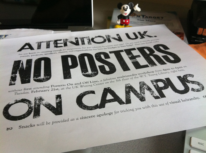NO POSTERS