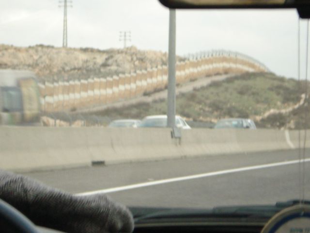 443 Separation barrier on the left.