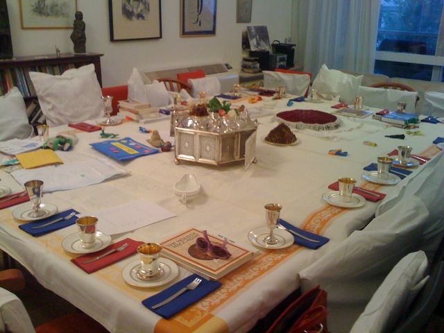 Seder table set