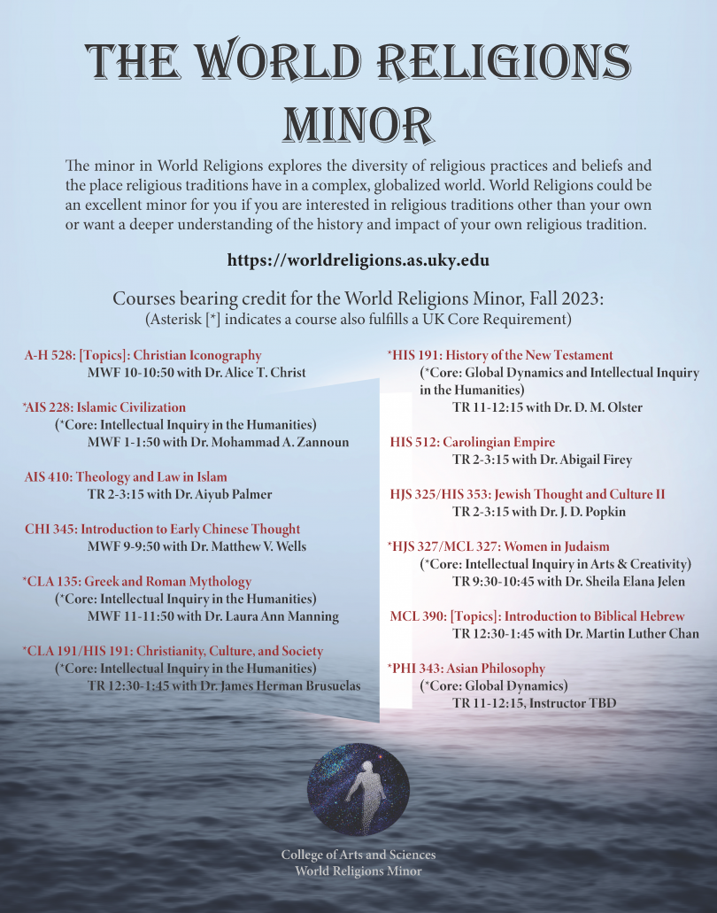 poster with information about courses
