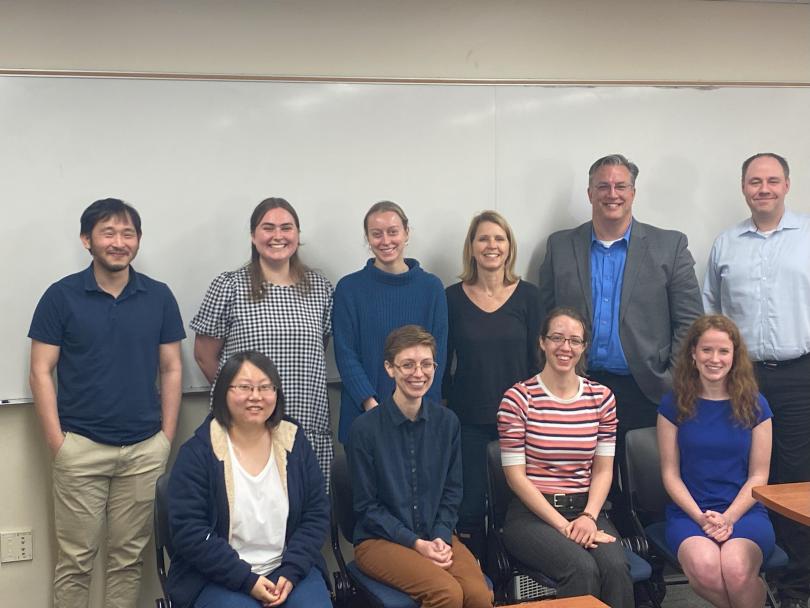 A photo of students and professors.