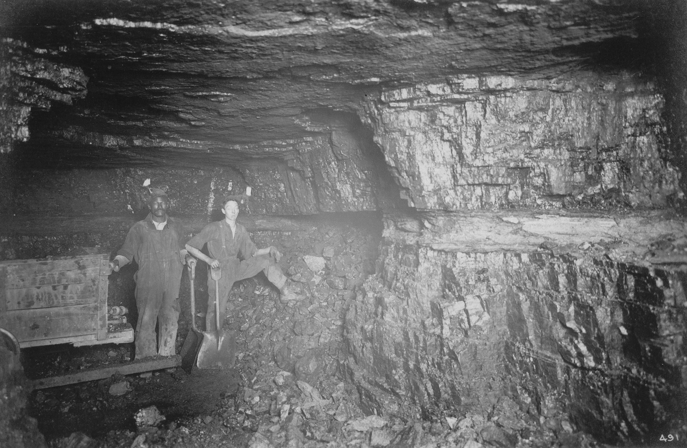 Two miners in the No. 205 Mine