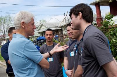 President Clinton with Students