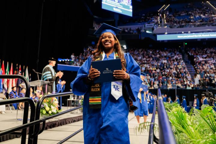 UK Commencement May 9th, at Rupp Arena at Central Bank Center, graduates took part, surrounded by family and friends.