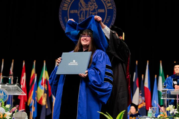 UK Commencement May 9th, at Rupp Arena at Central Bank Center, graduates took part, surrounded by family and friends.