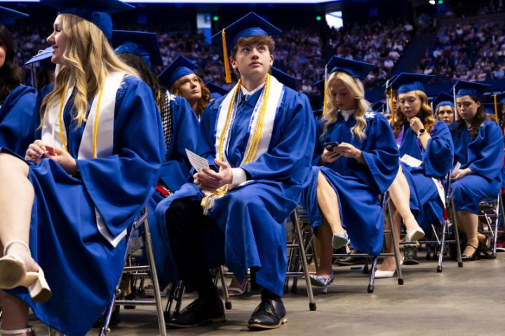 UK Commencement May 9th, at Rupp Arena at Central Bank Center, graduates took part, surrounded by family and friends.