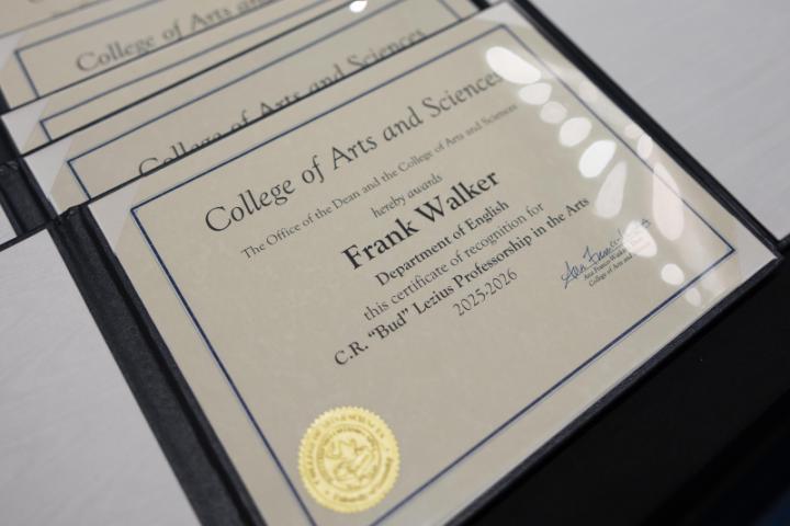 College of Arts and Sciences faculty gather to be honored and awarded. 