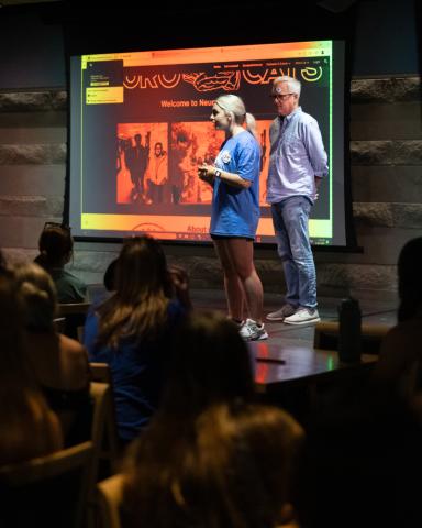 Students, led by K team leaders, gather to learn more about resources on campus, familiarize themselves with campus, find classrooms, study spots, and help get settled into new routines. 