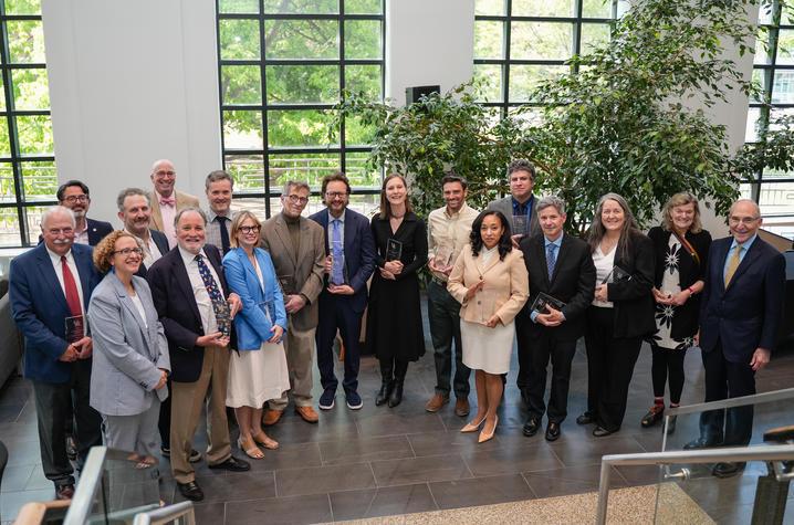 group photo of professors