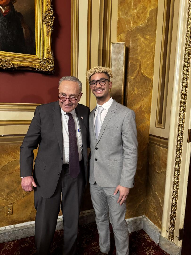 Keijuan Pryor with Chuck Schumer